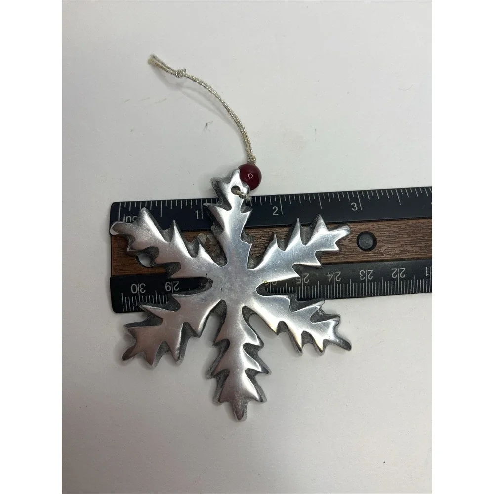 Vintage Christmas Ornaments Metal‎ Snowflake & Wooden/Cloth Red Riding Hood